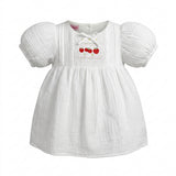 Girls Cherry Embroidered Dress