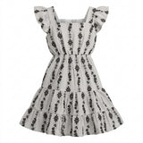 Kids Patterned Tiered Dress