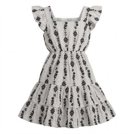 Kids Patterned Tiered Dress