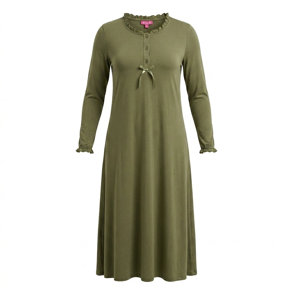 Women Long Sleeve Nightdress