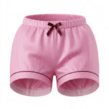 Girls Striped Long Sleeve Shirt And Shorts Set