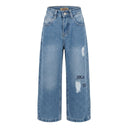 Kids Skate Print Wide Leg Jeans