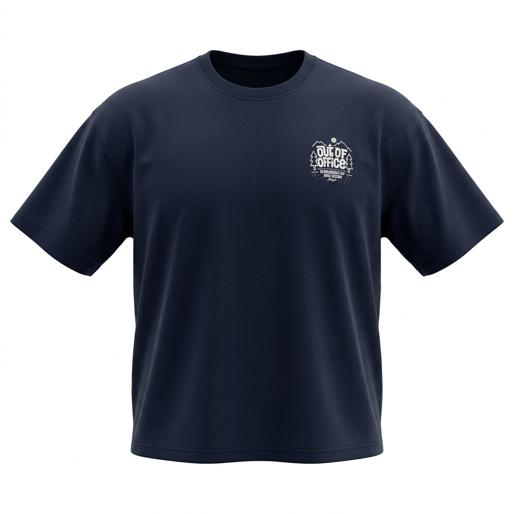 Short Sleeve T Shirt With Out Of Office Chest Print