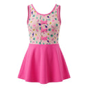 Girls Tropical Print Swim Dress