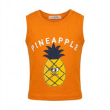 Kids Sleeveless Pineapple Graphic Top