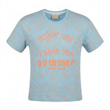 Kids Short Sleeve T Shirt With Summer Slogan Print