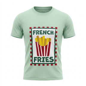 Casual Kids Short Sleeve T Shirt With French Fries Graphic