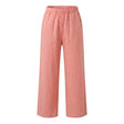 Women Elastic Waist Wide Leg Pants