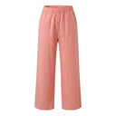Women Elastic Waist Wide Leg Pants