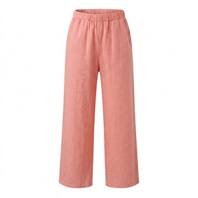Women Elastic Waist Wide Leg Pants