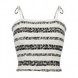Women Smocked Tie Strap Top