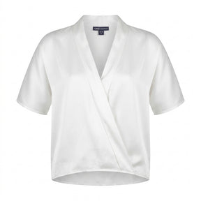 Women Satin Cap Sleeve Blouse