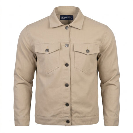 Girls Button Front Jacket With Flap Pockets