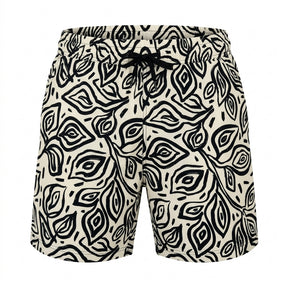 Abstract Print Swim Shorts