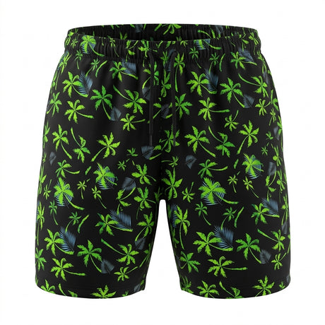Alnasser Tropical Palm Print Swim Shorts