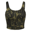 Women Crocodile Print Sleeveless Crop Top