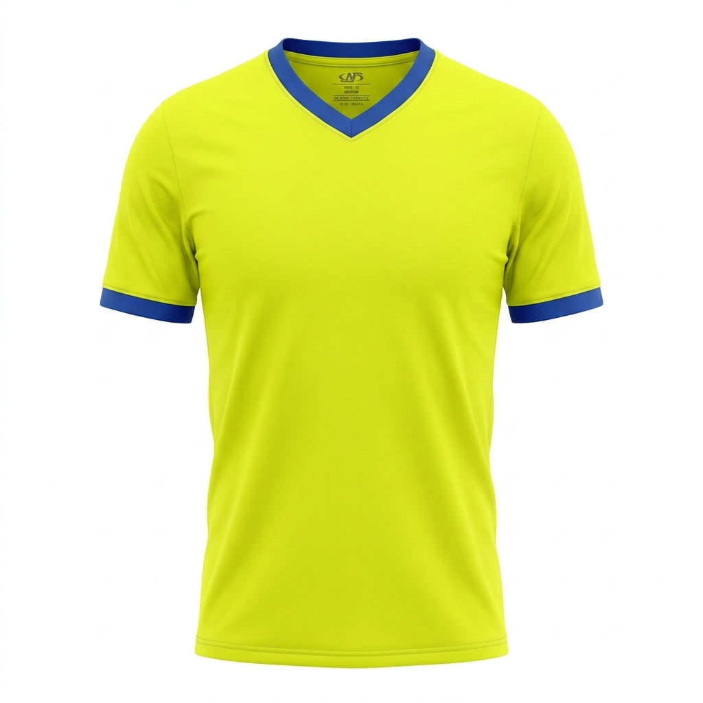 Kids V Neck Contrast Trim T Shirt