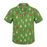 Kids Boys Geometric Print Short Sleeve Shirt