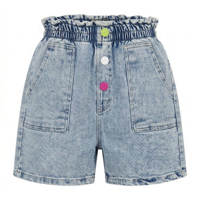 Kids Denim Shorts With Button