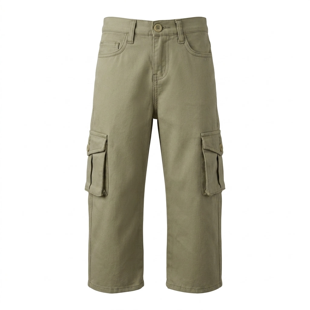 Kids Cargo Pants With Flap Pockets