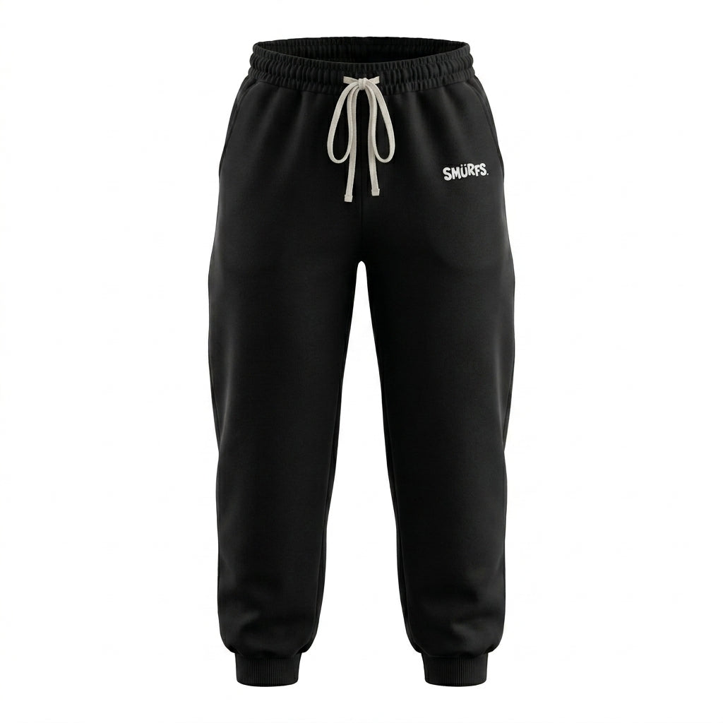 Kids Smurfs Jogger Pants With Drawstring Waist