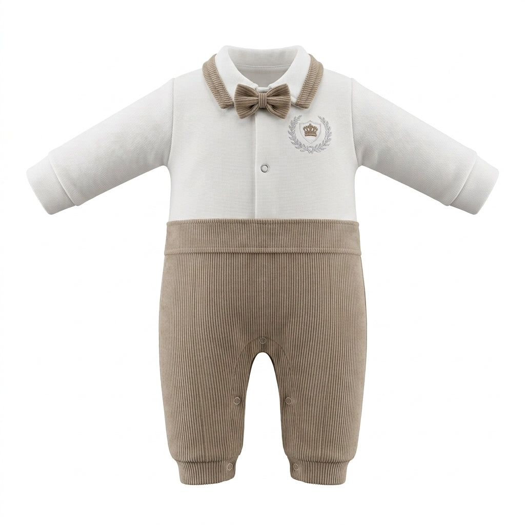 Two Girls Baby Gentleman Bow Tie Romper