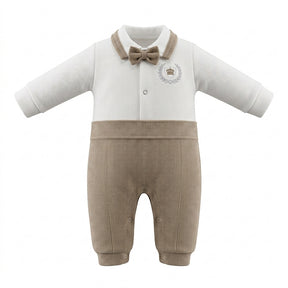 Two Girls Baby Gentleman Bow Tie Romper