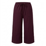Women Drawstring Wide Leg Pants
