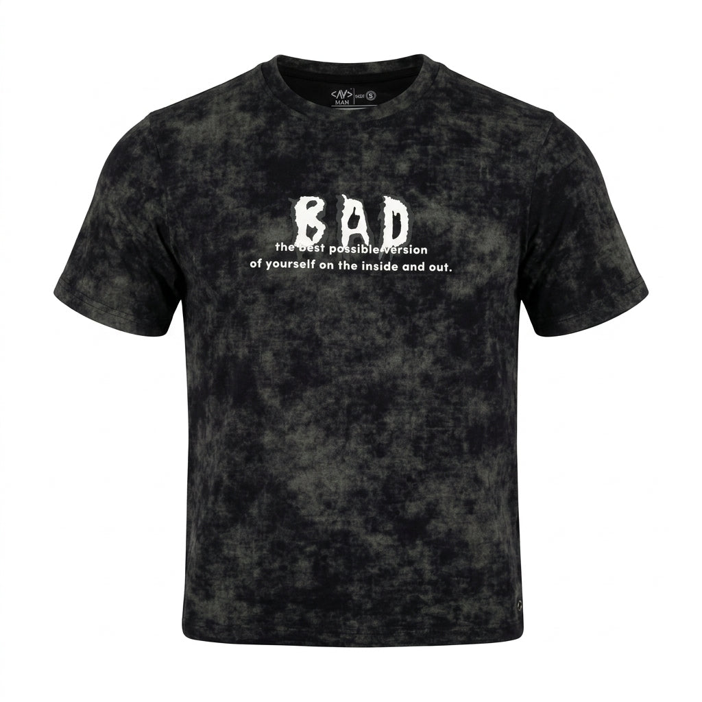 Men Tie Dye Graphic T Shirt Bad Edition