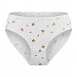 Women Heart Print Lightly Padded Bra And Brief Set