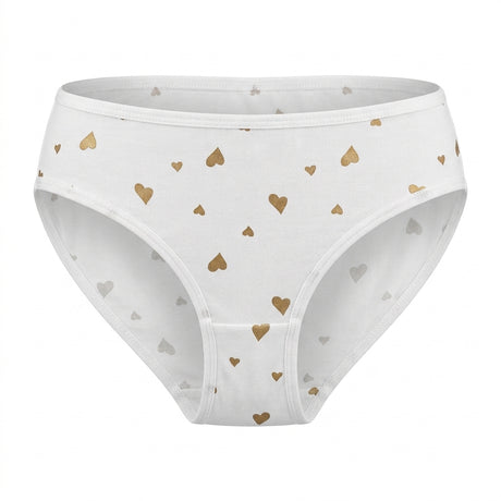 Women Heart Print Lightly Padded Bra And Brief Set