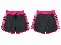 Men Tropical Side Panel Swim Shorts