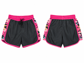 Men Tropical Side Panel Swim Shorts