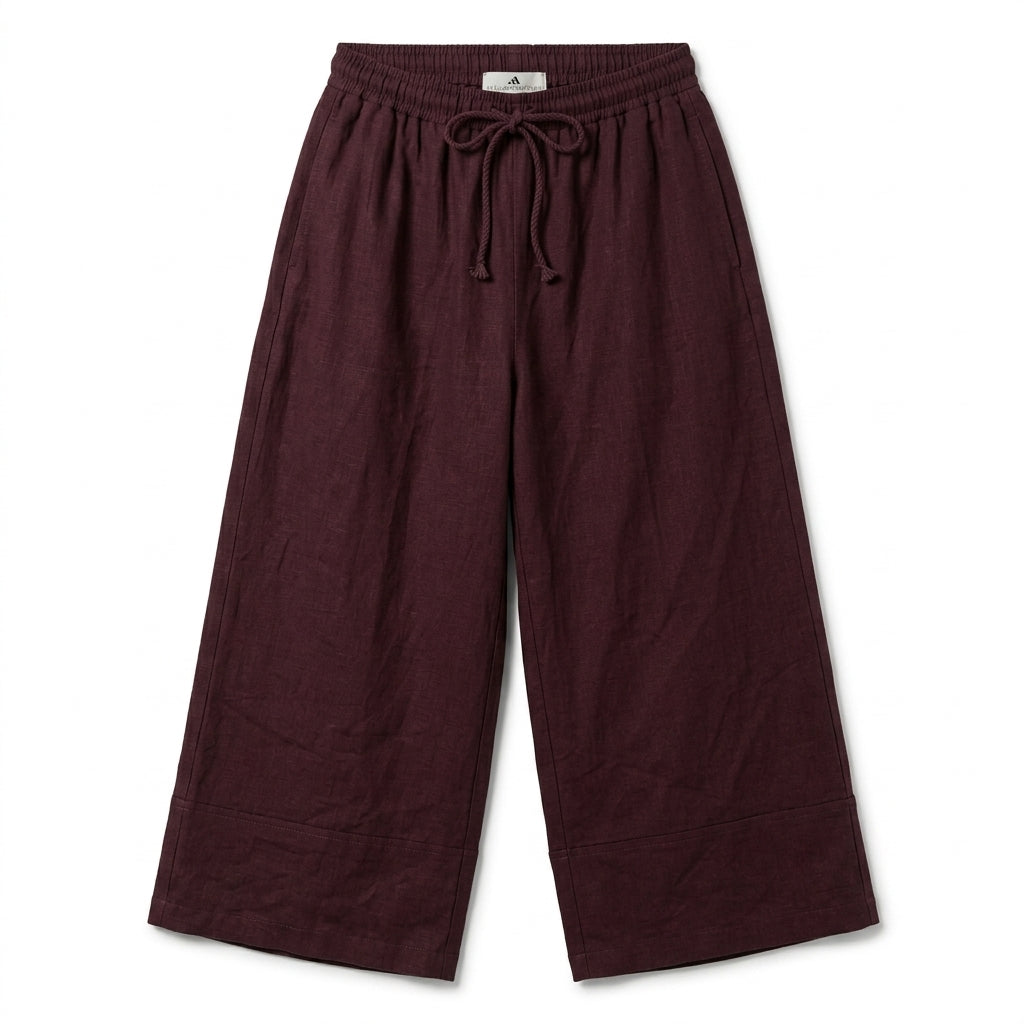 Women Drawstring Wide Leg Pants