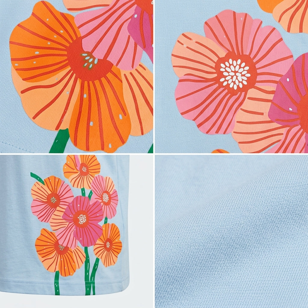 Floral Short Sleeve T Shirt