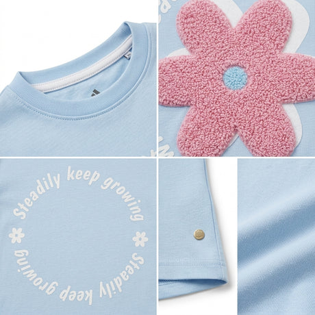 Girls Flower Graphic T Shirt