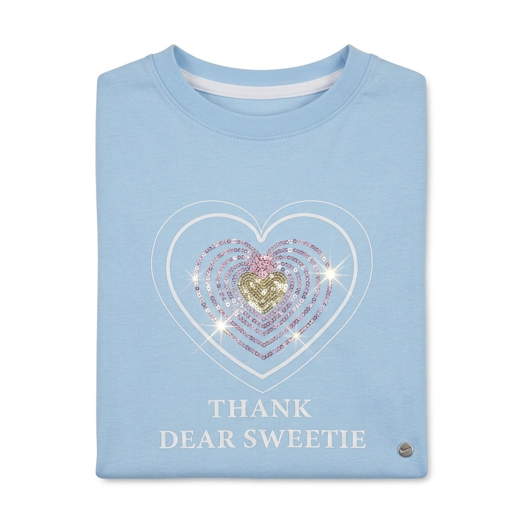 Girls Heart Graphic T Shirt
