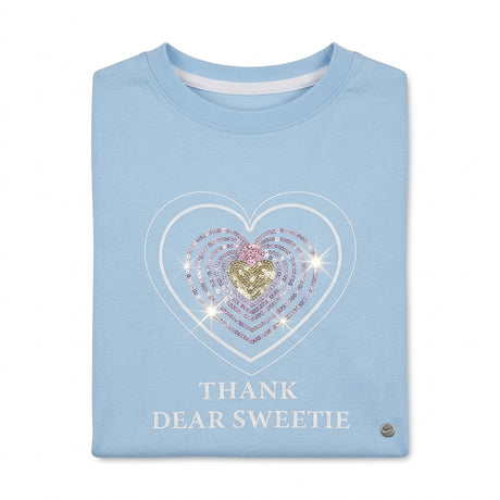 Girls Heart Graphic T Shirt