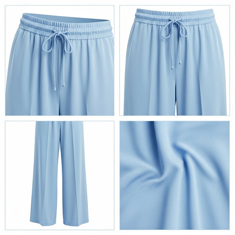 Women Wide Leg Drawstring Pants