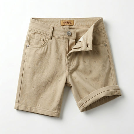 Kids Embroidered Rolled Hem Shorts