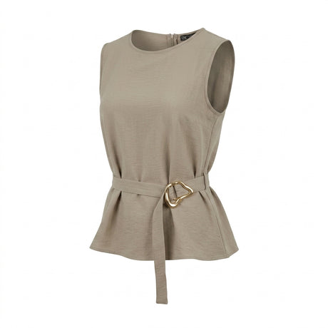 Casual Wear Women Sleeveless Tie Waist Top