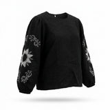 Women Embroidered Sleeve Blouse