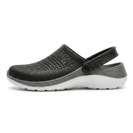Girls Perforated Clog Sandals With Back Strap