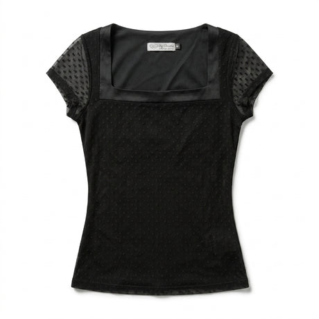 Girls Textured Cap Sleeve Top