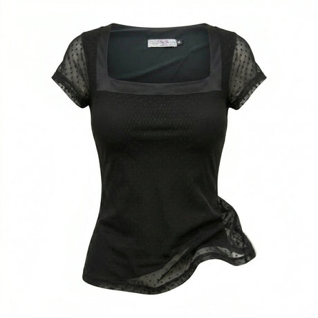 Girls Textured Cap Sleeve Top