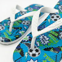 Boys Football Print Flip Flop Slipper With Straps