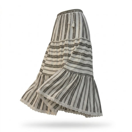 Women Patterned Tiered Midi Skirt