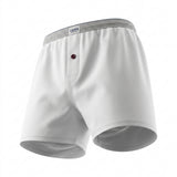 Men Woven Boxer Shorts With Button Fly