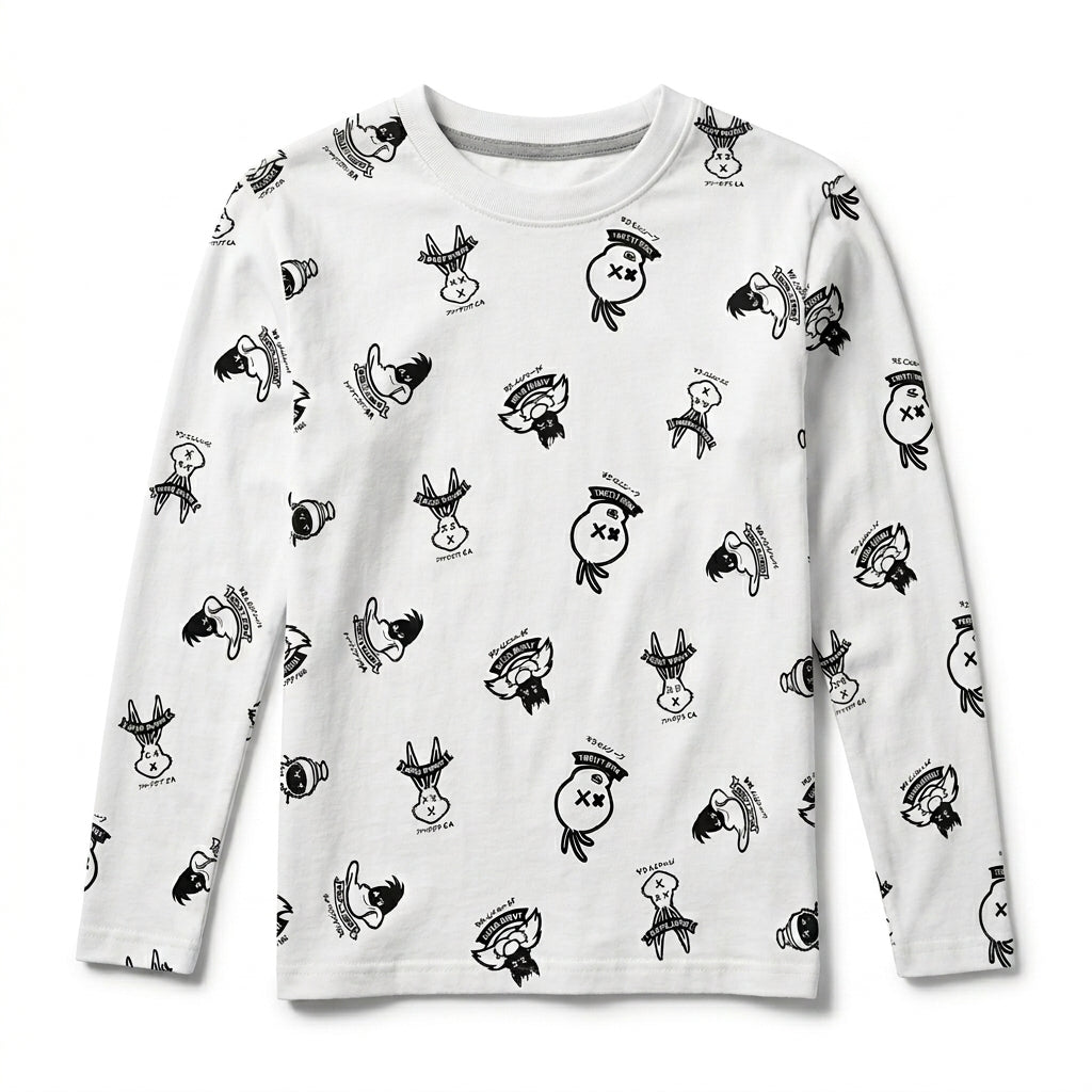 Kids All Over Character Print Long Sleeve T Shirt