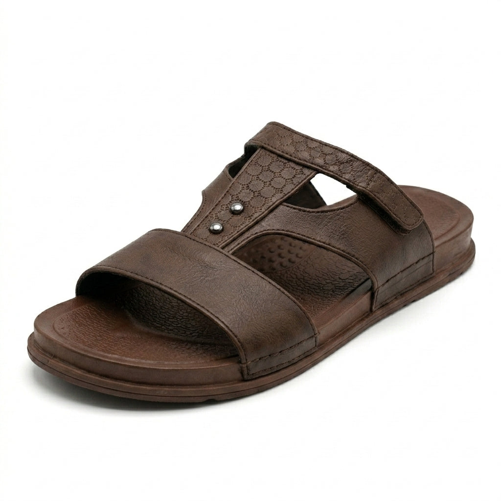 Men Cross Strap Comfort Slide Slipper